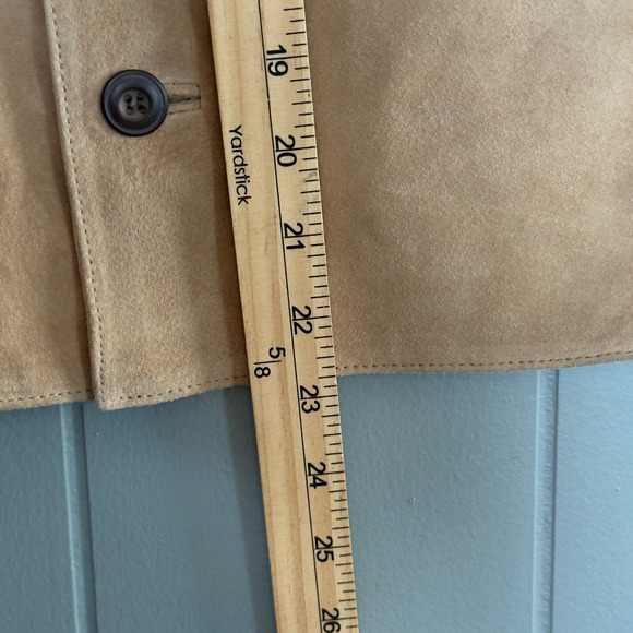 Vintage Suede Leather Vest Camel Tan Western Mens Small Y2K 90s Americana Style - Picture 6 of 6